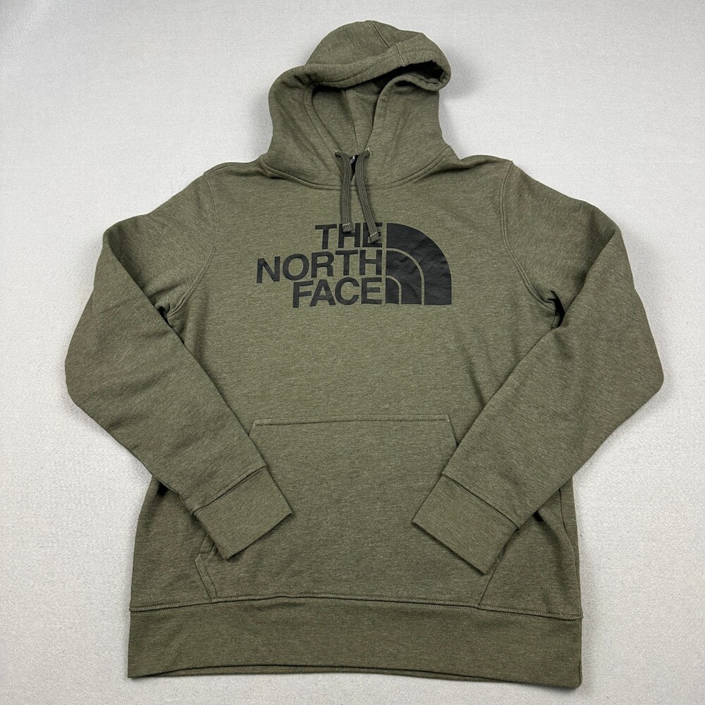 The North Face Hoodie Men Large Green Pullover Sweatshirt Logo Outdoor L